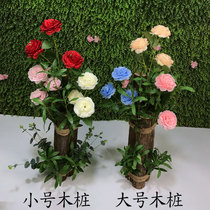 New Mori wedding props bundled wooden piles Road introduction stage decoration Mori series wooden piles road guide logs