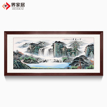 Home Hand-painted Country Painting New Chinese Landscape Decoration Painting Living Room Recruiting and Treasure Pbasin with a long history of hanging paintings