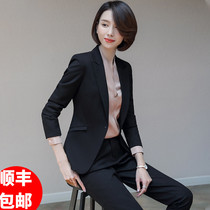 High-end fashion black suit suit womens business suit Business president formal 2021 new white-collar work clothes