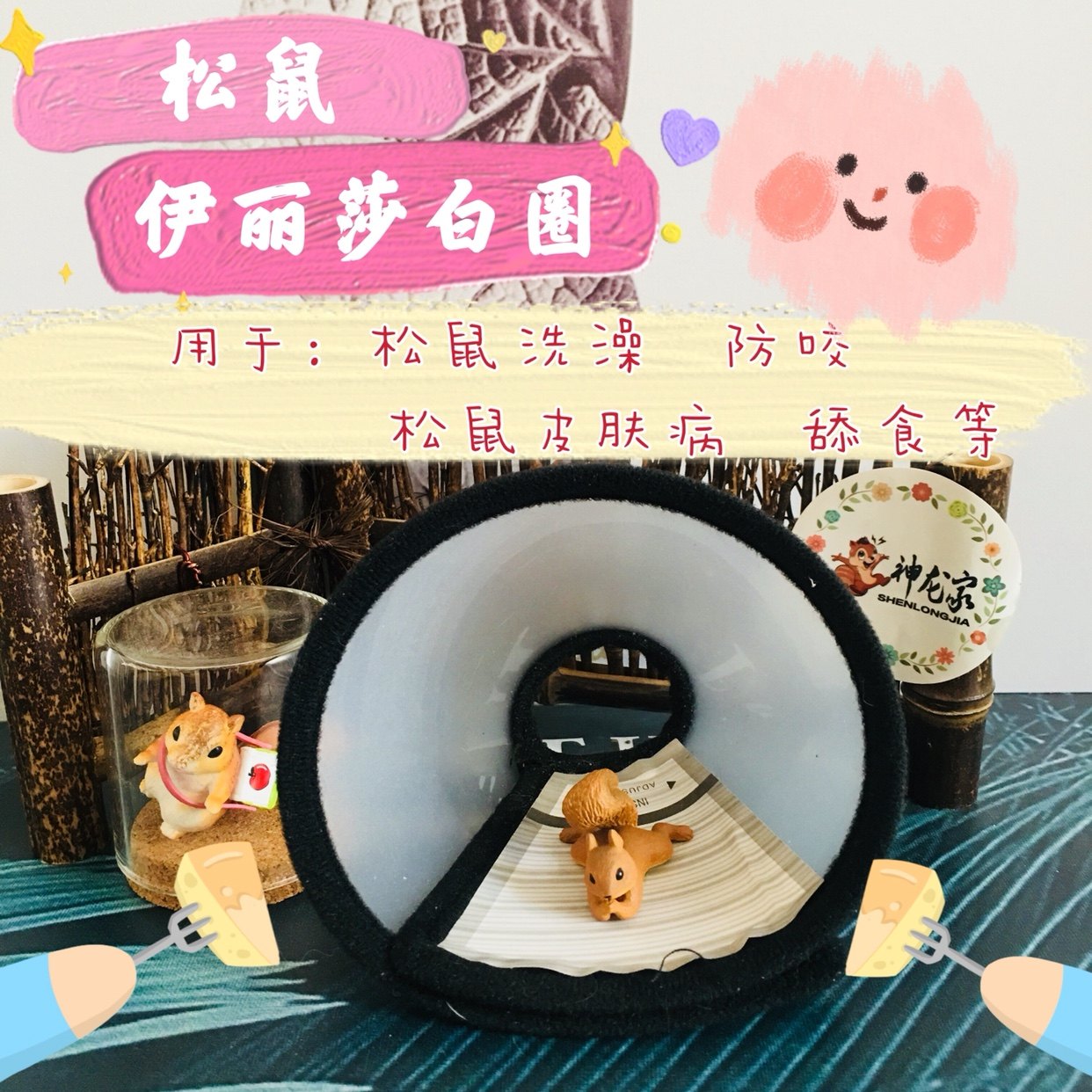 Squirrel Shame Circle Dragon House Demon King Squirrel Snow Squirrel Anti-biting Elizabeth Circle Single pack