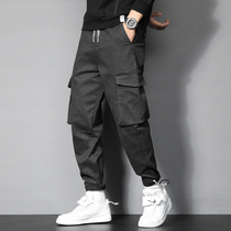 Pants men 2021 autumn and winter New loose Harlan casual overalls men elastic waist sports trend trousers men