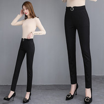 2020 Autumn Winter ladies casual pants fashion slim slim striped pencil small foot pants