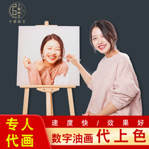 Zi Ru painting Digital oil painting custom painting diy oil painting Manual painting fee