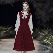 Burgundy wedding toast bride spring 2021 casual dress dress usually wear