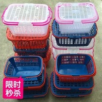 Poplar Plum Blueberry Frame Hand Basket Cherry Blue Plastic Water Fruit Basket With Cover Hand Strawberry Garden Small