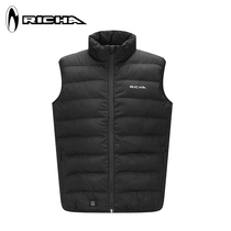 RICHA Motorcycle Electric Hot Waistcoat Mens Intelligent Heating Summer Cold-Proof Warm Locomotive Vest Riding Four Seasons