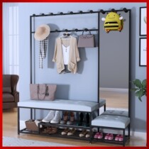 Nordic Iron Art Changing Shoes Hanger Hanger Integrated With Mirror Modern Brief About Primary And Secondary Stool Home Doorway Can Be Sat Shoes Cabinet