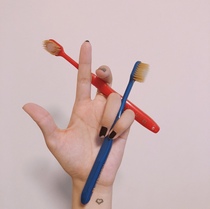 With the use of not wanting to change ~ store long self-use Japanese Huy 100 sch wide ultra-fine soft hair 6 7 columns 48 holes toothbrush