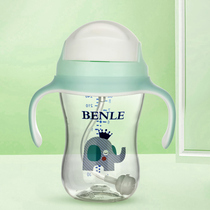  Childrens drinking cup Baby baby drinking cup Kindergarten childrens straw with handle type water bottle Bottle with handle