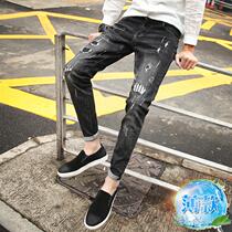 Mid-waist slim pants mens work spring and summer retro academic style summer pants plus size Street Photo Japanese ankle-length pants men