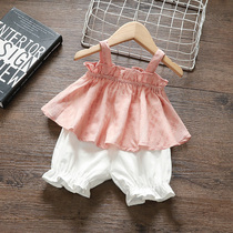 0 Baby Boy Dress 1 Year Old Girl Foreign Air Suit 2 Girls Summer Clothes 3 Children Harnesses Two Sets 4 Summer Clothes