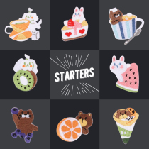 Cute pudding stickers cartoon animal heads cloth stickers clothes embroidery cloth stickers pants shirt decoration subsidies