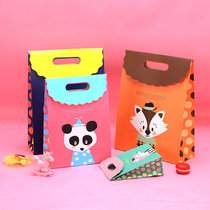 61 Childrens Festival Cartoon Cute Kindergarten Flip Sticky Button Gift Bag Small Number Hand Paper Bag Birthday Gift Bag