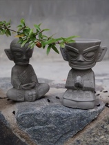 New Chinese Creative Three Stars Pray For Fu God Officer Cement Sculpture Pendulum Fish Tank Courtyard Garden Bujing Decoration