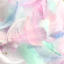 Dream color ins Nail art photo Bouquet Garlands Decorative feather props Cosmetics Nail ornaments Jewelry photography still life shooting