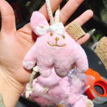 Pink bunny rabbit cat dog toy sound BB call sound paper rope knot small dog Bear teddy toy