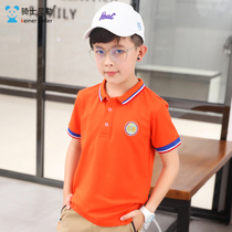 Childrens clothing 2022 new boy short sleeve T-shirt summer turning polo shirt child Han version compassionate CUHK child half sleeve