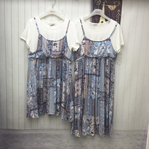 Mini mommy maternity women Summer fake two breastfeeding skirts P321B5119 famous family style cotton loose skirt