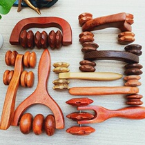 Wooden pear chicken fin wood hands waist back neck acupuncture massage roller pusher wheel household massage