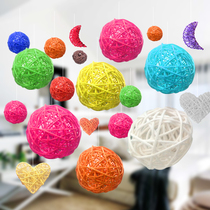 Rattan decorated ceiling air Hanging Decoration Kindergarten Building Trays Hallway Class Classroom Mall Wedding Celebration