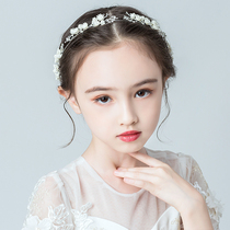 Childrens Gown Accessories Girl Hair Accessories Hair Stirrup Ring Head Decoration Small Flower Boy 2021 Girl Head Stirrup White Ornaments