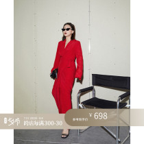 Z boss RO acetate lacing wrap with dress and two sets of solid cut long sleeves wrap skirt woman