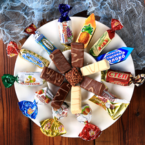 Russia Imports Chocolate Mixed Candy Slavs Brand Milk Yogurt Wafer Candy Candy Snacks
