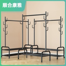 Clothes Hanger Floor Folding Home Clotheshorse Balcony Bedroom Hanging Hanger Subindoor Simple Single Lever Type Cloakhat Rack