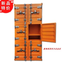 Container Wrought iron retro old industrial wind locker Gym locker Shoe cabinet Clothing storage cabinet customization