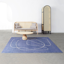 Heart deep sea heart original geometric lines blue plush carpet home living room carpet bedroom bedside blanket