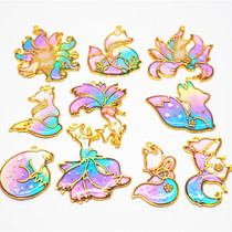miss small brilliance digy crystal drop glue uv resin glue small fox fox fox fairy golden border small forme mud series