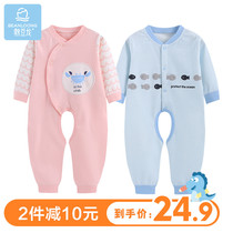 Baby jumpsuit spring and autumn newborn baby cotton out of the stall men and women children long sleeves wearing climbing clothes