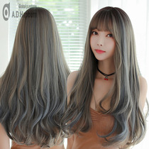 Wig Woman Long Hair Air Liu Hai Long Curly Hair 2022 Fashion New Big Wave Simulation Fluffy Full Headgear Style