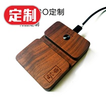 Creative Black Walnuts Wooden phone Charging Treasure Engraving Indigo Custom Company Gift Event Memorabilia