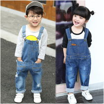 Baby overalls 2022 spring autumn and summer thin section boys and girls trousers 1 year old baby Korean 3 childrens jeans