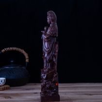 African skin black wood carving solid wood send son Guanyin Bodhisattva Buddha statue creative home gifts wooden crafts ornaments