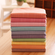 Rainbow plaid fabric Plain yarn-dyed pure cotton fresh shirt clothing skirt handmade DIY fabric cotton fabric