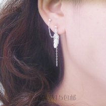 Earrings 2020 New Tide double ear hole one-piece earrings female temperament one-piece personality all-around ear jewelry