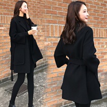 Sandro Fashiong double-sided cashmere coat 2021 autumn and winter popular new small woolen coat
