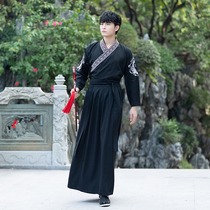 Hanfu men genuine original Chinese style mens clothing ancient style mens fairy costume dragon robe jacket Knight scholar suit