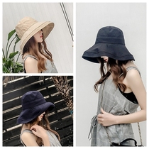 Korean version devil 100 hitch a fishermans hat day ensemble for art uv shading sunscreen hat big hat peak out of the hat children summer tide
