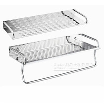 Punch-free stainless steel bathroom rack single-layer bathroom thickened storage rack kitchen wall hanging rack