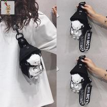 2021 cute mobile phone bag mini bag female 2020 New Tide spring summer crossbody casual canvas bag chest bag