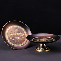 Pure copper for Buddhist fruit pan Guanyin Buddha Former home Lotus Gongpan Senjiajiajiajiajiatai Fruit Pantheon Baie deity Divine Snag Fruit Swaying Pieces