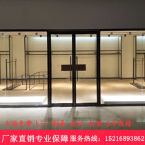 Office access door glass door No frame tempered glass door face glass door high partition glass door Shanghai Custom