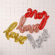 LOVE aluminum film balloon woman wedding room wedding suit letter decoration bedroom bride engagement wedding living room layout