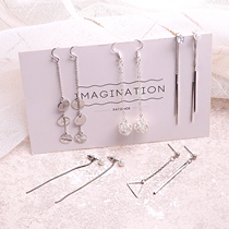 Simple cold wind earrings 2020 New Tide Korean Net red earrings advanced temperament long earrings female