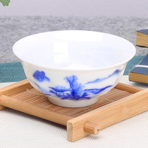  White porcelain Kung Fu Dehua County Kung Fu small teacup Ceramic tea cup Tea bowl Household single tea cup blue and white porcelain tea