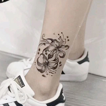 Tattoo patch waterproof female durable ankle flower ins Wind manhua Pearl sand personality foot neck