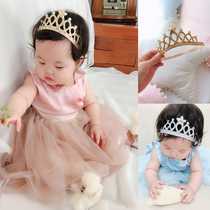 Korean baby hair band Cute Princess Crown children hair band newborn baby girl hair band floral headdress elastic headgear